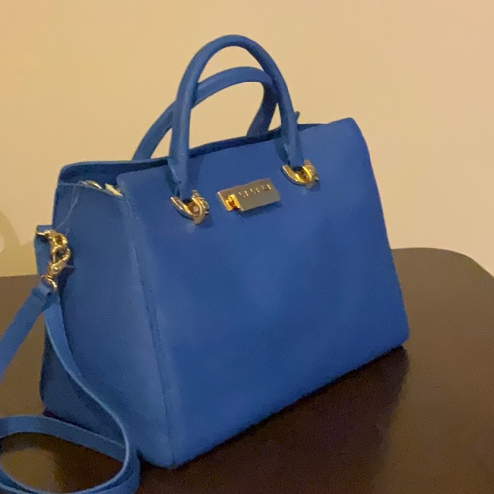 NWOT Authentic ZAC Zac Posen Eartha Leather Barrel Satchel